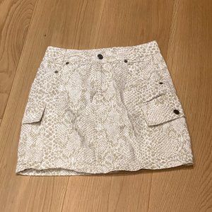 TOPSHOP Snakeskin Print Mini Skirt